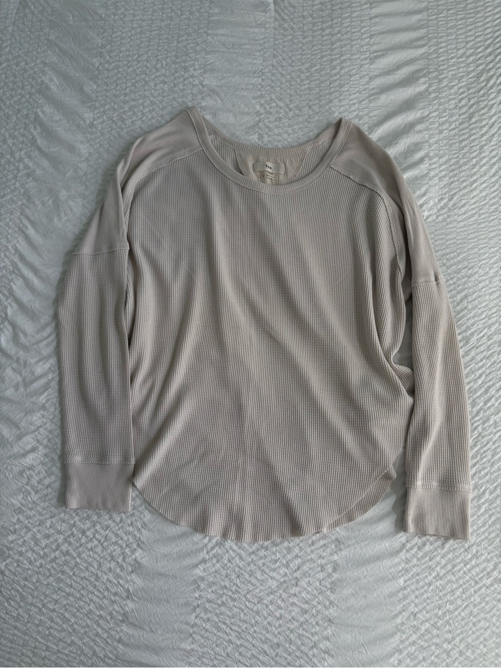 Aritzia/TNA Waffle Knit Long Sleeve Top